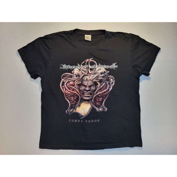 Hideous‎ Divinity Cobra Verde Metal Band T-shirt Black Womens Size M - Picture 1 of 7